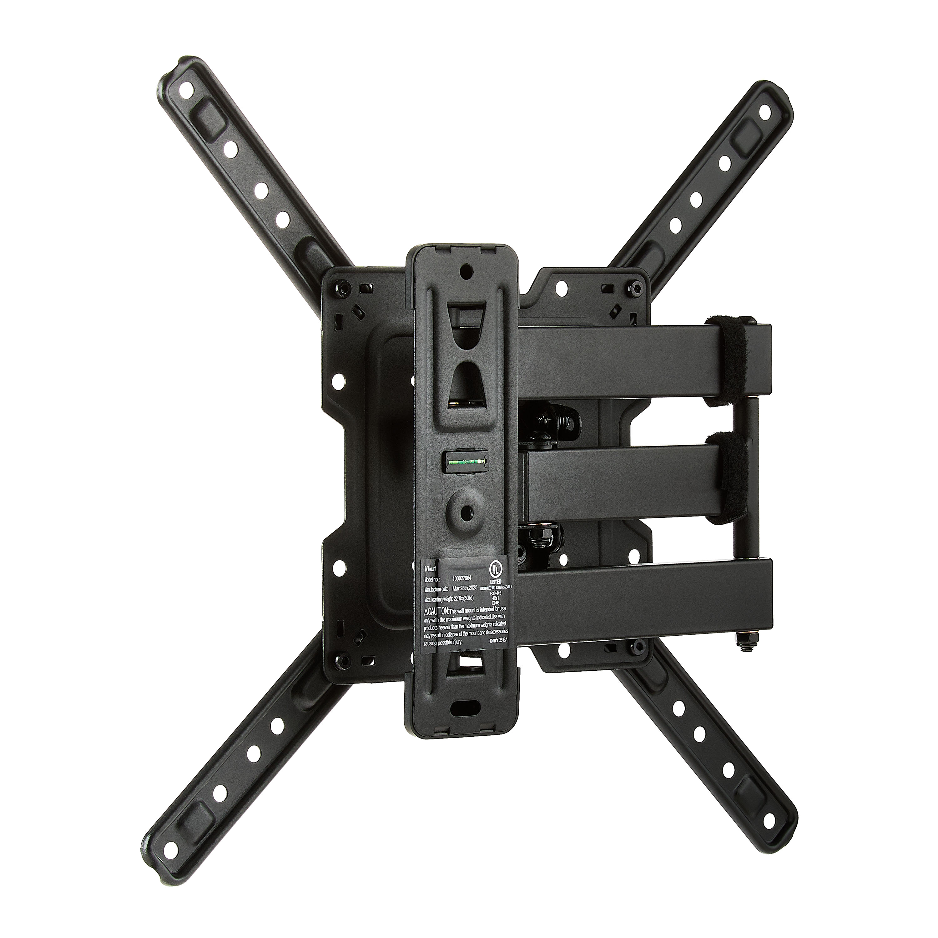 Soporte de pared para TV de movimiento completo onn para TV de 19" a 50", certificado UL, giro ±45°, inclinación de +5/-15° 7