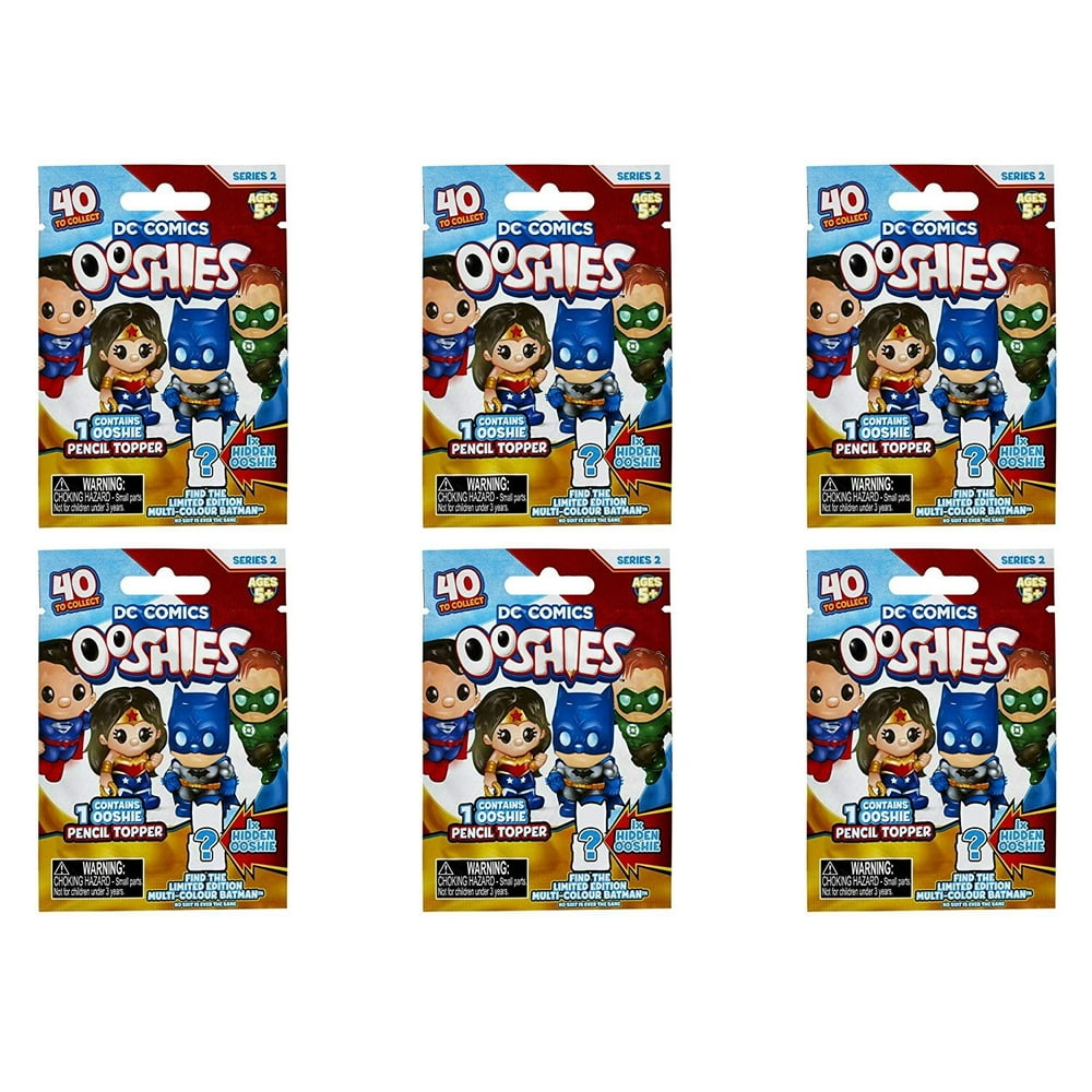 Ooshies DC Pencil Topper Super Heroes Series 2 Blind Bag LOT of 6