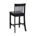 thumbnail image 3 of Linon Nataly 24" Mid Back Indoor Mission Back Counter Stool, Black/Black Faux Leather, 3 of 18