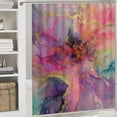thumbnail image 6 of Orinice Flower Abstract Painting Bathroom Decoration Set with Hook and Waterproof Shower Curtain for Bathroom Decorating, Multi Size Color Luxury Graphic Print Shower Curtain Set, 6 of 7