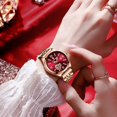 thumbnail image 3 of Xinyolin Women Watch Waterproof Luminous Stainless Steel Strap Round Calendar Display Rhinestone Dress Wristwatch Fashion Jewelry Gift, 3 of 7