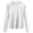 White, variant on Womens Tops Casual Long Sleeve Slim Fit Ruffles Shoulder Ribbed Blouse,White,S