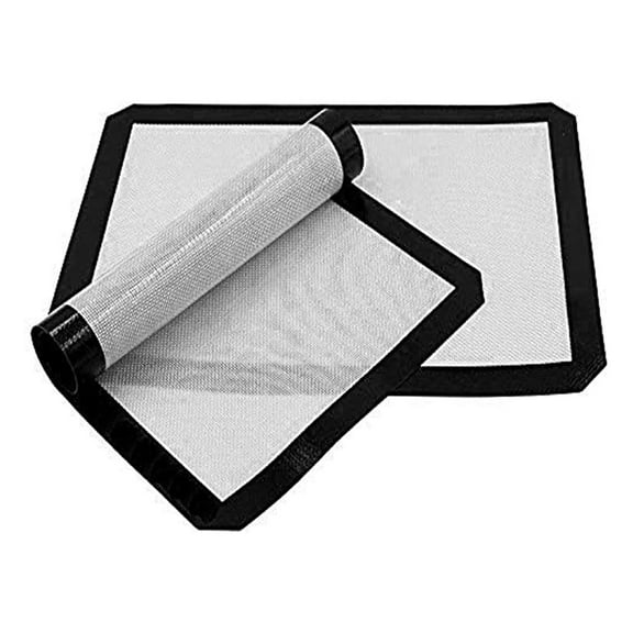 Small Silicone Baking Mat (11.8'x15.7') with Measurement Indicators, Non-Slip Surface, and Pastry Mat Sheet for Dough Rolling - Perfect for Creating Cookies, Macarons, and Bread - Pack of 2…