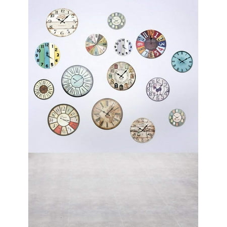 Image of ABPHOTO Polyester Clocks Photography Backdrops Photo Props Studio Background 5x7ft