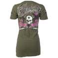 thumbnail image 3 of Archaic by Affliction Women's T-shirt Love Skull, 3 of 10