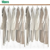 EEEKit 10pcs 72" Plastic Garment Bags for Hanging Clothes, Clear Clothes Covers, Dry Cleaning Dust Proof Bags, Clothes Storage for Long Dresses, Suits