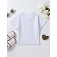 thumbnail image 3 of Bagilaanoe Toddler Boys Girls T-Shirt 18M 24M 3T 4T 5T 6T Kids Short Sleeve Round Neck Letters Print Casual Loose Summer Tops, 3 of 8