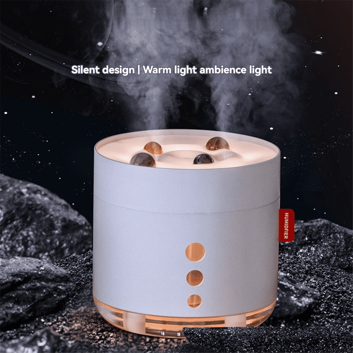 Small Humidifiers 800ml Desk Humidifiers Quiet Operation Night Light Function Two Modes for Bedroom Babies Room Office B