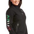 thumbnail image 3 of ARIAT Womens Classic Team Softshell Mexico Water Resistant Jacket Medium Black, 3 of 3