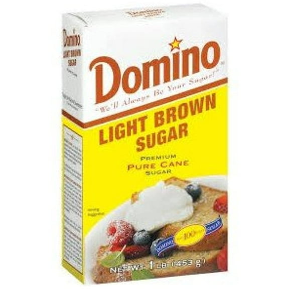 Domino Light Brown Sugar Premium Pure Cane Non GMO 16 Oz. Pk Of 3.