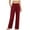 Red, variant on uublik Womens Casual Pants Coffee Flowy Yoga Pants Straight Leg High Waist Stretch Palazzo Pants