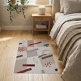 thumbnail image 3 of ODIKA 2'x3' Beige Quincy Geometric Natural Washable Throw Rug Modern Abstract Design With Dynamic Shapes And Lines for Hallway, Study Room, Non-Slip Low Profile, Flatwoven, 3 of 7