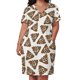 thumbnail image 3 of Vestido holgado con bolsillos y estampado de caca, vestido de verano para mujer, vestido vintage 2025, 3 of 7