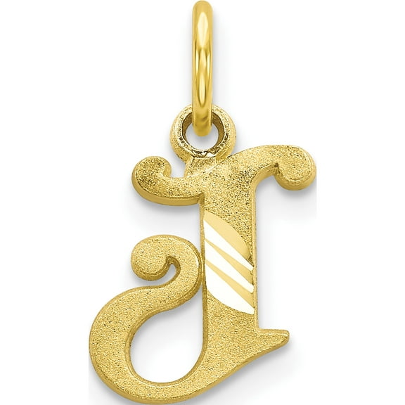10k Yellow Gold Initial J Pendant / Charm