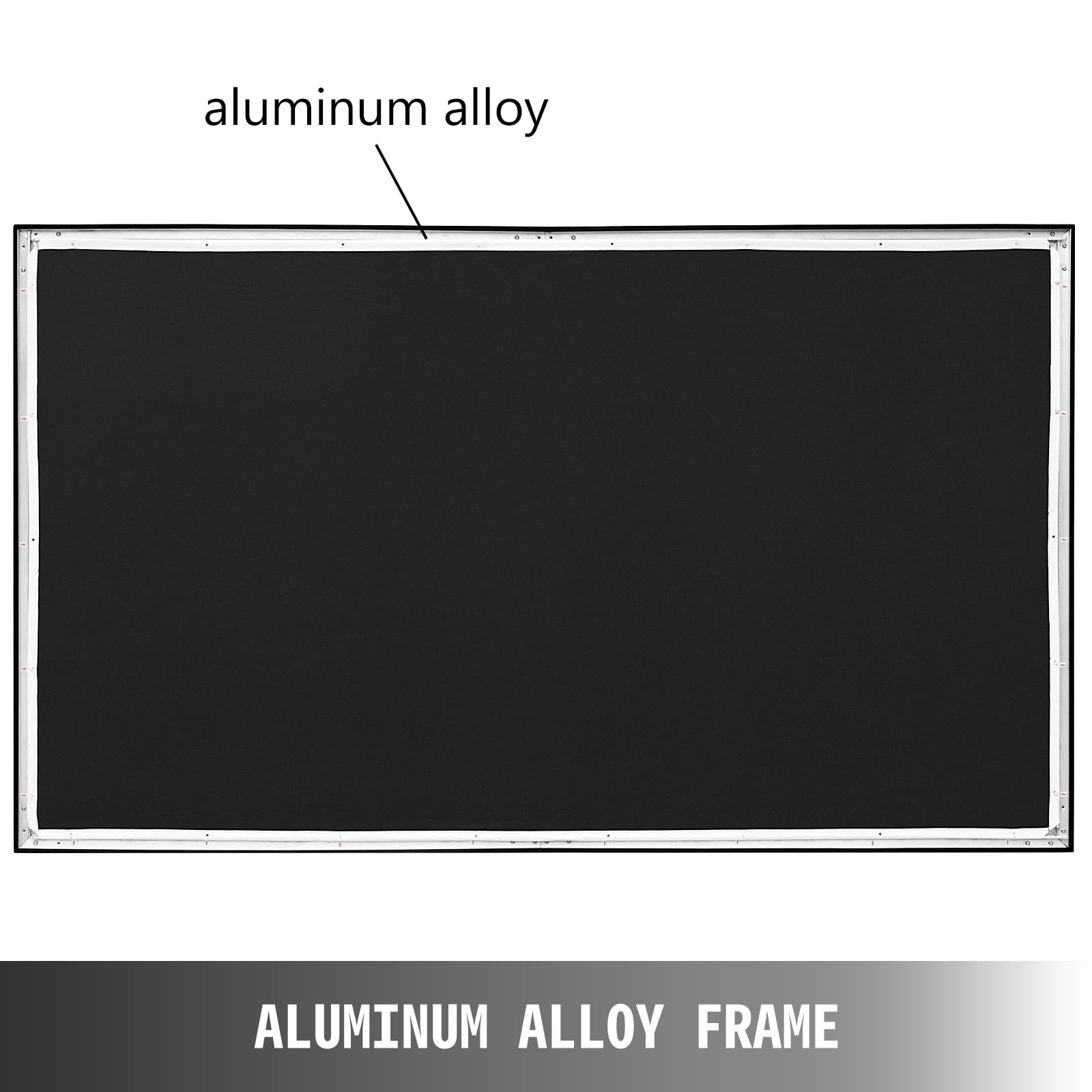 VEVOR Projector Screen Fixed Frame Big 110" 3D Diagonal 16:9 4K HD Projector Screen with Aluminum Frame Projector Screen Wall Mounted for Home Theater Office Use