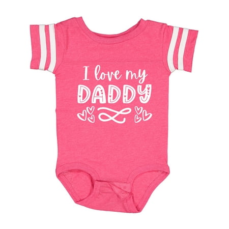 

Inktastic I Love My Daddy with Hearts Gift Baby Boy or Baby Girl Bodysuit