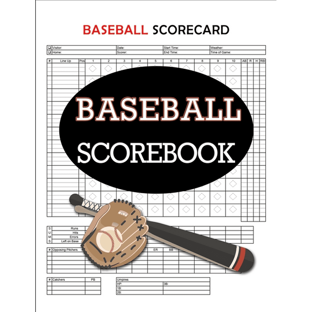 Baseball Scorecard, Baseball Scorebook 100 Pages Baseball Score Sheet