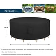 thumbnail image 2 of Round Patio Furniture Cover Waterproof Outdoor Dining Table and Chair Cover Anti-UV Outside Sectional Sofa Set Covers, 2 of 4