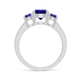 thumbnail image 2 of Angara Natural 1.45 Ct. Tanzanite with Tanzanite Classic Ring in 14K White Gold for Women (Ring Size: 11.5), 2 of 9