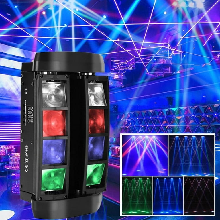 Cabezal Móvil LED RGBW 80W Mini - Luz De Escenario Tipo Rayo Para Fiestas, DJ Y Clubes Con Control DMX