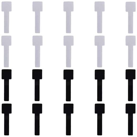 IZZONI 20 PCS Hook and Loop Cable Ties, Under Desk Cable Management, Self Adhesive Cable Clips Straps, Sticky-Back Cord Organizer, Wire Organizer for TV PC Laptop Ethernet Desktop