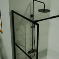 thumbnail image 5 of Topcobe 34" Shower Screen Door Walk-In Wet-Room, 3-Panel Style, Glass Shower Door, Walk In Shower Kit, Bathroom Glass Door, Black, 5 of 7