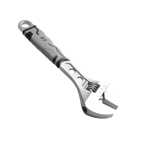 BUYOHLIC Adjustable Wrench with Black Handle Forged, Heat Treated, Chrome-plated (6'' Inches)