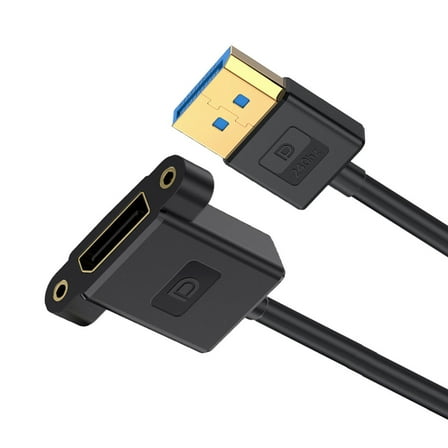 JSER Ultrafine DisplayPort 1.4 DP Male to Female Extension Cable 8K 60hz 4K 144hz for Desktop Laptop Monitor Graphics Card 30cm