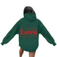 thumbnail image 5 of WENWU Hoodies Sweatshirt for Women Long Sleeve Hoodie Women Pullover Cute Hoodies Dark Green Hoodie Women Winter Essentials Women's Clothing, 5 of 7