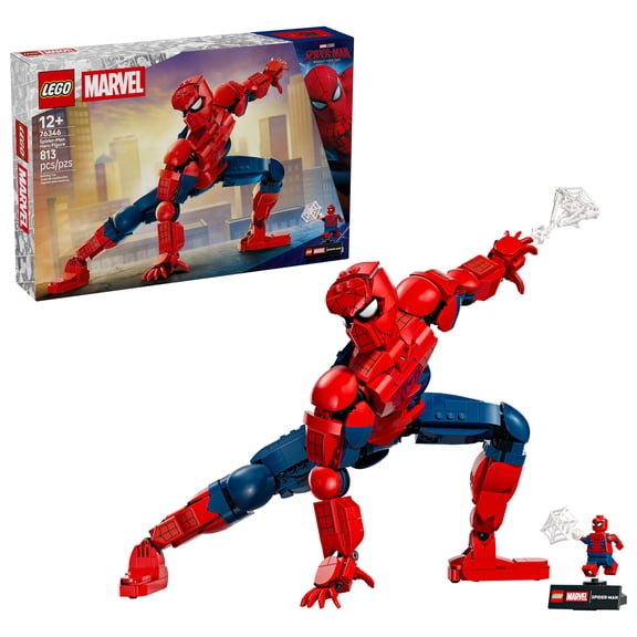 LEGO Marvel Spider-Man Hero Figure - Super Hero Building Toy for Boys & Girls, Ages 12 - Posable Kids Bedroom, Bookshelf or Desk Decor - Gift for Birthdays - 76346