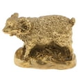 thumbnail image 2 of Figura coleccionable de cabra Shengxiao tradicional china dorado, 2 of 7