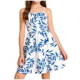 thumbnail image 2 of WRKEKC Girls Floral Dress Sleeveless Smocked Waist Adjustable Spaghetti Strap Casual Mini Dress for 7-16 Years, 2 of 6