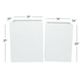 thumbnail image 3 of CosmoLiving by Cosmopolitan 17", 14"W Indoor Outdoor White Metal Planter (2 Count), 3 of 9