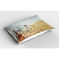 thumbnail image 2 of Ambesonne Blue Pillow Sham 2 Pack, Old Vintage Guitar Beach, 36"x20", Blue, 2 of 3