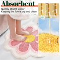 thumbnail image 3 of BRILLAR Alfombra de baño absorbente antideslizante con forma de flor - Alfombra de ducha suave (60 * 60 cm), 3 of 5