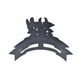 thumbnail image 2 of Welcome Garden Hose Holder - Butterflies & Flowers - Black Cast Iron - 12.38" W, 2 of 5