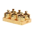 thumbnail image 3 of Juego de Tarros de Almacenamiento de Cocina, Recipiente Dorado con Asa, Bandeja Organizadora Hermética para Dulces, Frutas Secas Y Postres., 3 of 9