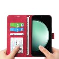 thumbnail image 3 of Funda Tipo Billetera para Samsung Galaxy A37 5G Carcasa Abatible con Porta Tarjetas, Bolsillo para Efectivo, Soporte Ajustable, Cierre Magnético y Correa de Muñeca Rojo, 3 of 6