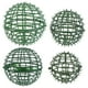 thumbnail image 1 of KAKOWELY 4 piezas de estante decorativo con forma de bola de hierba para arreglos florales de boda, color verde, 1 of 4