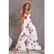 thumbnail image 3 of ABPHQTO Vestido maxi floral blanco con tiras finas y encaje para mujer, 3 of 5