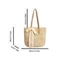 thumbnail image 3 of Women's Woven Large Capacity Tote Shoulder Crochet Beach Bag- Woven Boho Purse Knitted Shoulder Bag for Summer Vacation Beachy Travel Pool, 3 of 5