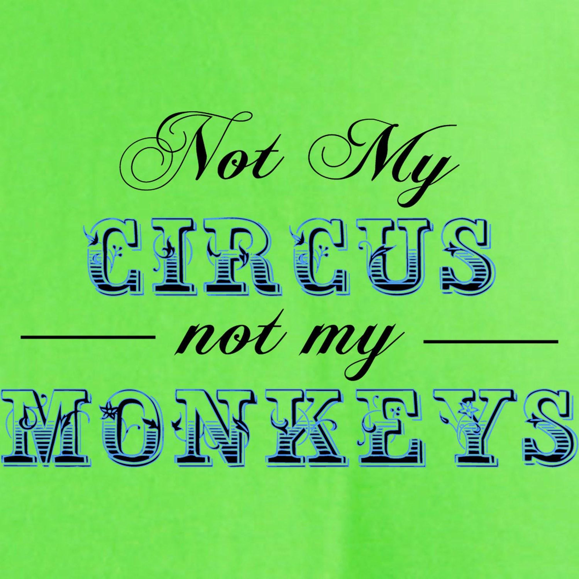 CafePress - Not My Circus Not My Monkeys T Shirt - Light T-Shirt - CP - image 3 of 4