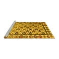 thumbnail image 2 of Ahgly Company Machine Washable Indoor Square Abstract Yellow Modern Area Rugs, 3' Square, 2 of 4