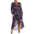 thumbnail image 1 of Nightway Robe Longue Imprimée Grande Taille pour Femmes Violet/18w, 1 of 4