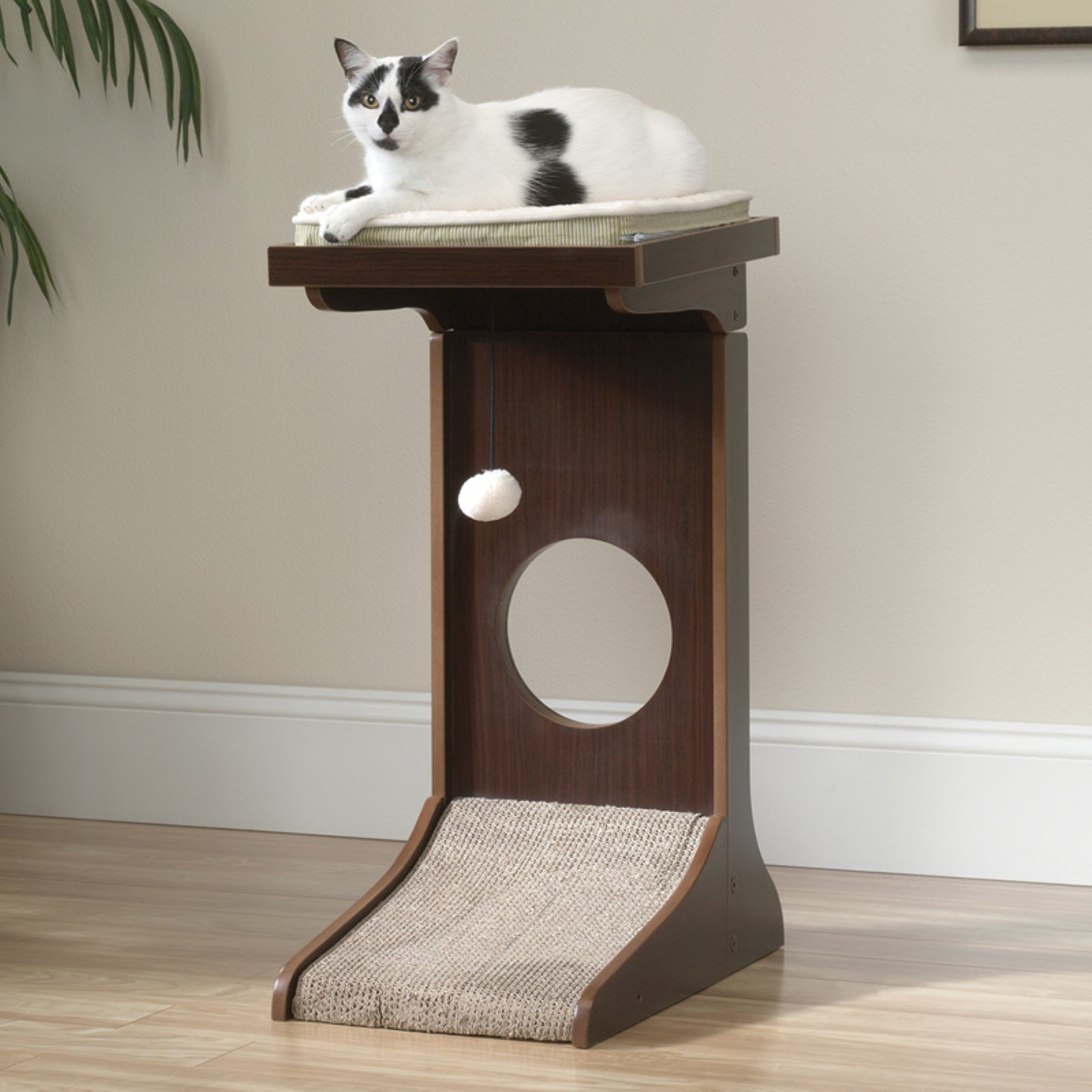 Sauder Adjustable Height Cat Tree, Espresso Finish