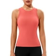thumbnail image 1 of Charmo Ribbed Seamless Tank Top for Womens High Neck Tops Built in Bra, 1 of 6