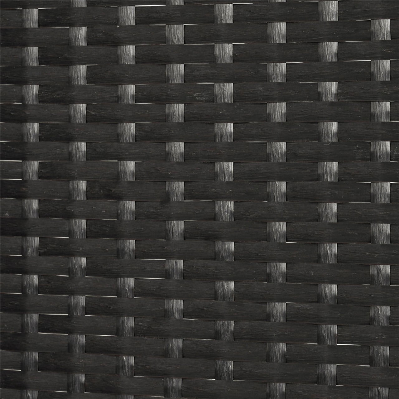3 Panels Patio Outdoor Privacy Screen Room Divider Resin Wicker Weather Resistant Black Color