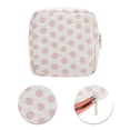 thumbnail image 4 of Bolsas de Maquillaje Viaje Cuadradas Versátiles de Puntos Únicos 1 Pc para Viaje Blanco Rosa Poliéster, 4 of 5