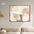 thumbnail image 3 of Perfect Tan Shapes Modern Earth Tone Abstracts Canvas Wall Art by Art Remedy, Black Floater Frame, 45"x36", 3 of 7