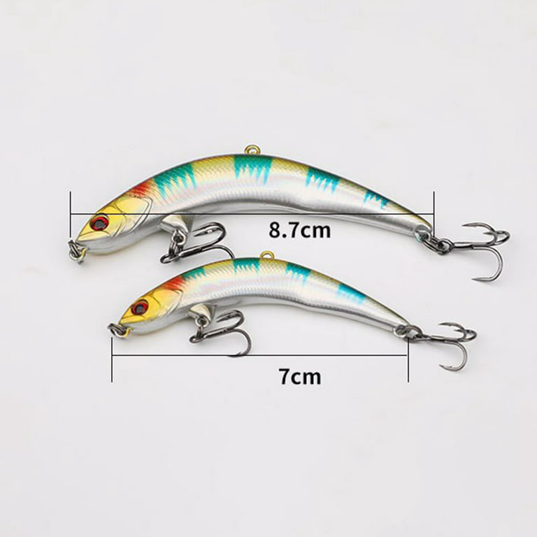 Fishing Bait 3D Simulated Eyes Low Wind Resistance Noise Induced Topwater  Fish Swimbait with Triple Pronged Sharp Hooks for Saltwater Freshwater 